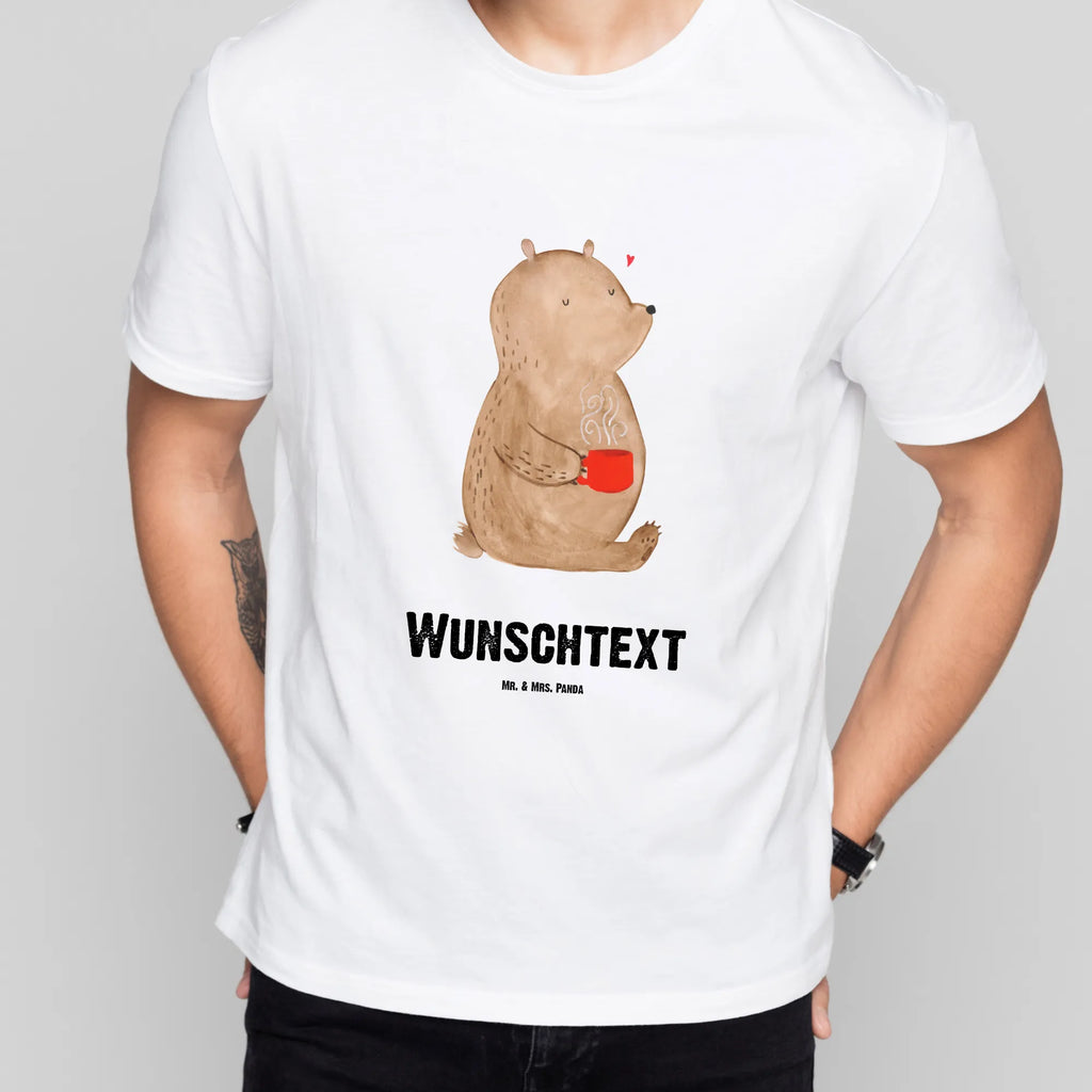 Personalisiertes T-Shirt Bär Morgenkaffee T-Shirt mit Aufruck, T-Shirt Personalisiert, T-Shirt mit Namen, Ehefrau, Hocheitstag, Heiratsantrag, Heiraten, Jahrestag, Verlobung, Liebesgeschenk, Liebe, Partner, Freundin, Ehemann, Freund, für Männer, Liebesbeweis, Geschenk für Freundin, für Ehemann, Geschenk für Partner, Geschenk für Frauen, Hochzeitstag, Valentinstag, Mitbringsel