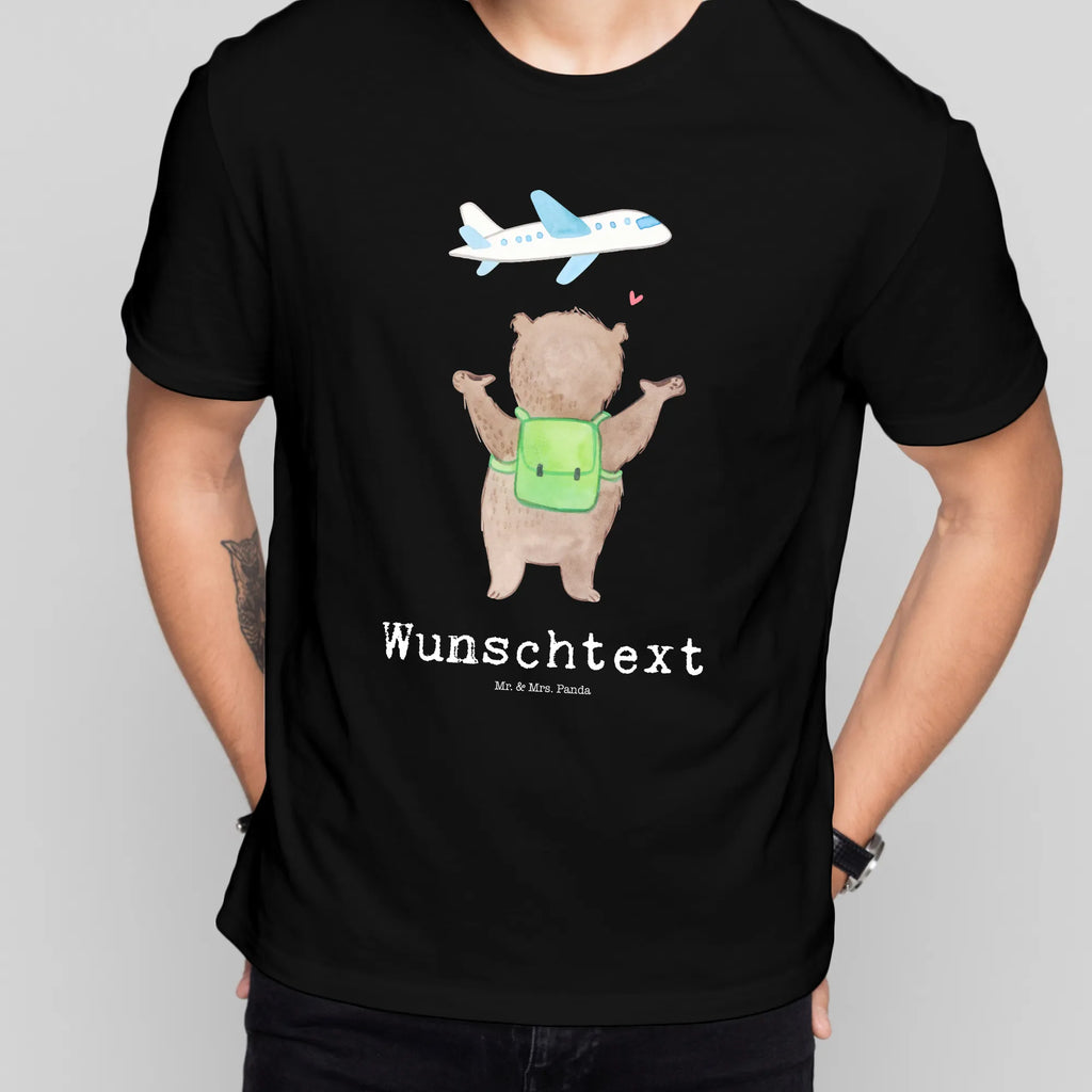 Rozmiar L Personalizowana koszulka niedźwiedź samolot T-Shirt mit Aufruck, T-Shirt mit Namen, T-Shirt Personalisiert, Ehefrau, Hocheitstag, Heiratsantrag, Heiraten, Jahrestag, Verlobung, Liebesgeschenk, Liebe, Partner, Freundin, Ehemann, Freund, Geschenk für Freundin, Valentinstag, Hochzeitstag, Geschenk für Partner, Geschenk für Frauen, für Ehemann, Liebesbeweis, für Männer, Mitbringsel