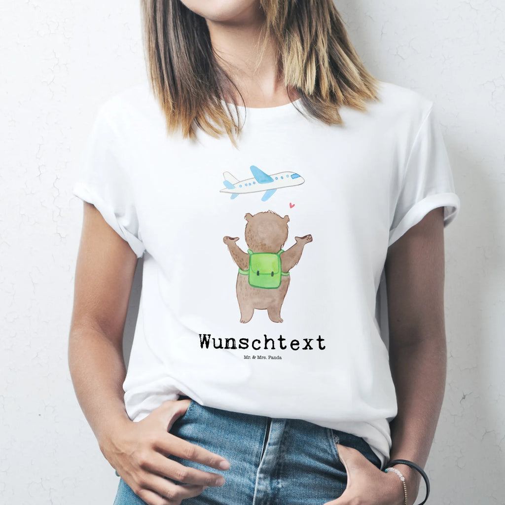 Rozmiar L Personalizowana koszulka niedźwiedź samolot T-Shirt mit Aufruck, T-Shirt mit Namen, T-Shirt Personalisiert, Ehefrau, Hocheitstag, Heiratsantrag, Heiraten, Jahrestag, Verlobung, Liebesgeschenk, Liebe, Partner, Freundin, Ehemann, Freund, Geschenk für Freundin, Valentinstag, Hochzeitstag, Geschenk für Partner, Geschenk für Frauen, für Ehemann, Liebesbeweis, für Männer, Mitbringsel