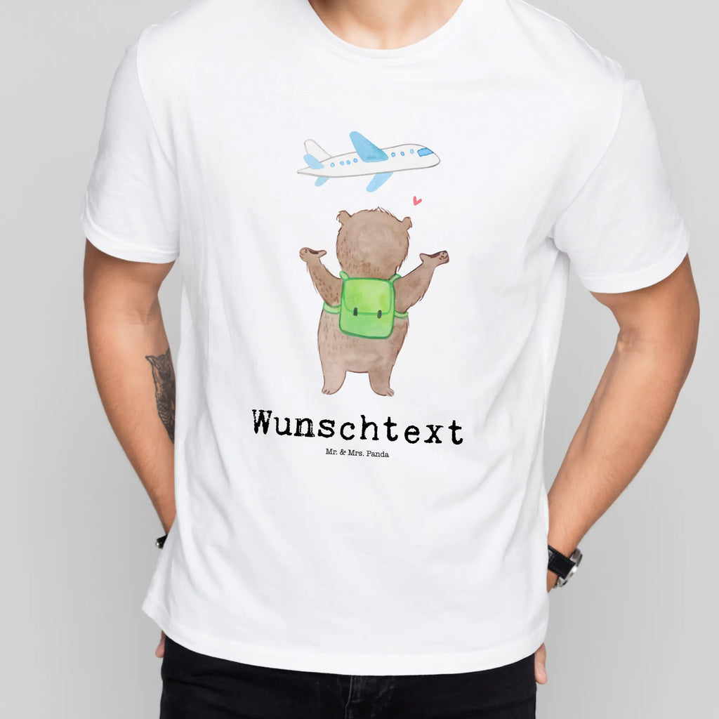 Rozmiar L Personalizowana koszulka niedźwiedź samolot T-Shirt mit Aufruck, T-Shirt mit Namen, T-Shirt Personalisiert, Ehefrau, Hocheitstag, Heiratsantrag, Heiraten, Jahrestag, Verlobung, Liebesgeschenk, Liebe, Partner, Freundin, Ehemann, Freund, Geschenk für Freundin, Valentinstag, Hochzeitstag, Geschenk für Partner, Geschenk für Frauen, für Ehemann, Liebesbeweis, für Männer, Mitbringsel
