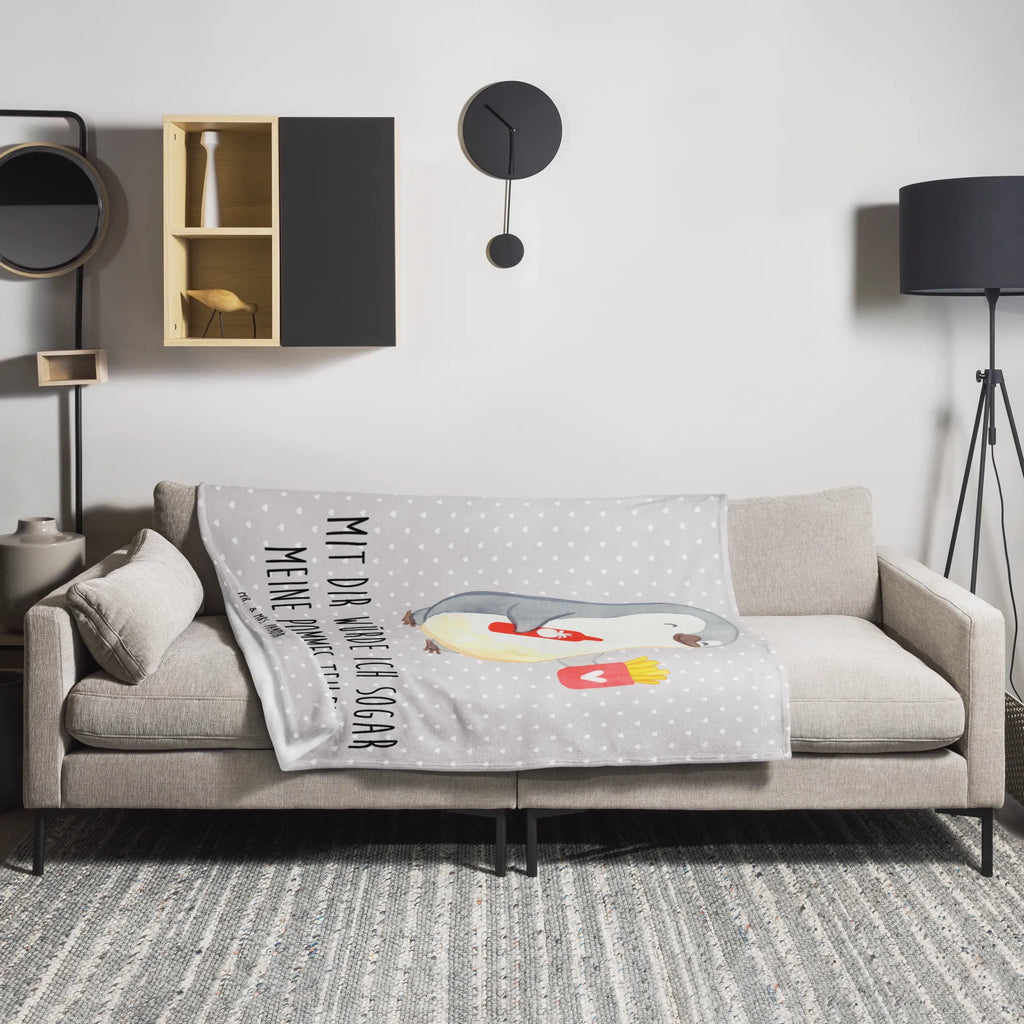 Koc pingwin frytki Decke, Wohndecke, Wolldecke, Tagesdecke, Sofadecke, Liebe, Partner, Freund, Freundin, Ehemann, Ehefrau, Heiraten, Verlobung, Heiratsantrag, Liebesgeschenk, Jahrestag, Hocheitstag, Hochzeitstag, Geschenk für Partner, für Ehemann, Valentinstag, Mitbringsel, Geschenk für Frauen, Liebesbeweis, Geschenk für Freundin, für Männer