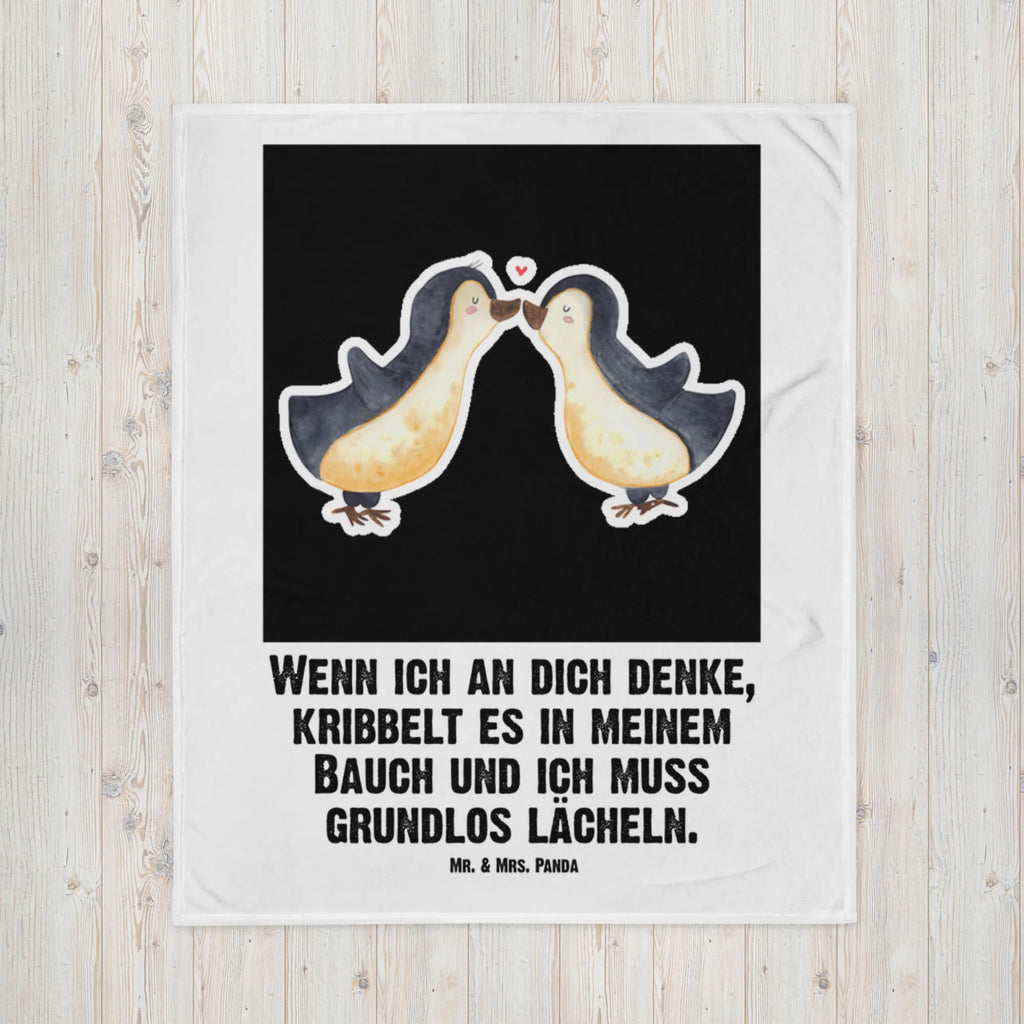 Kocyk dla niemowląt Pingwiny Pocałunek Miłość, partner, przyjaciel, przyjaciółka, mąż, żona, wesele, zaręczyny, prośba o rękę, prezent miłosny, rocznica, dzień ślubu