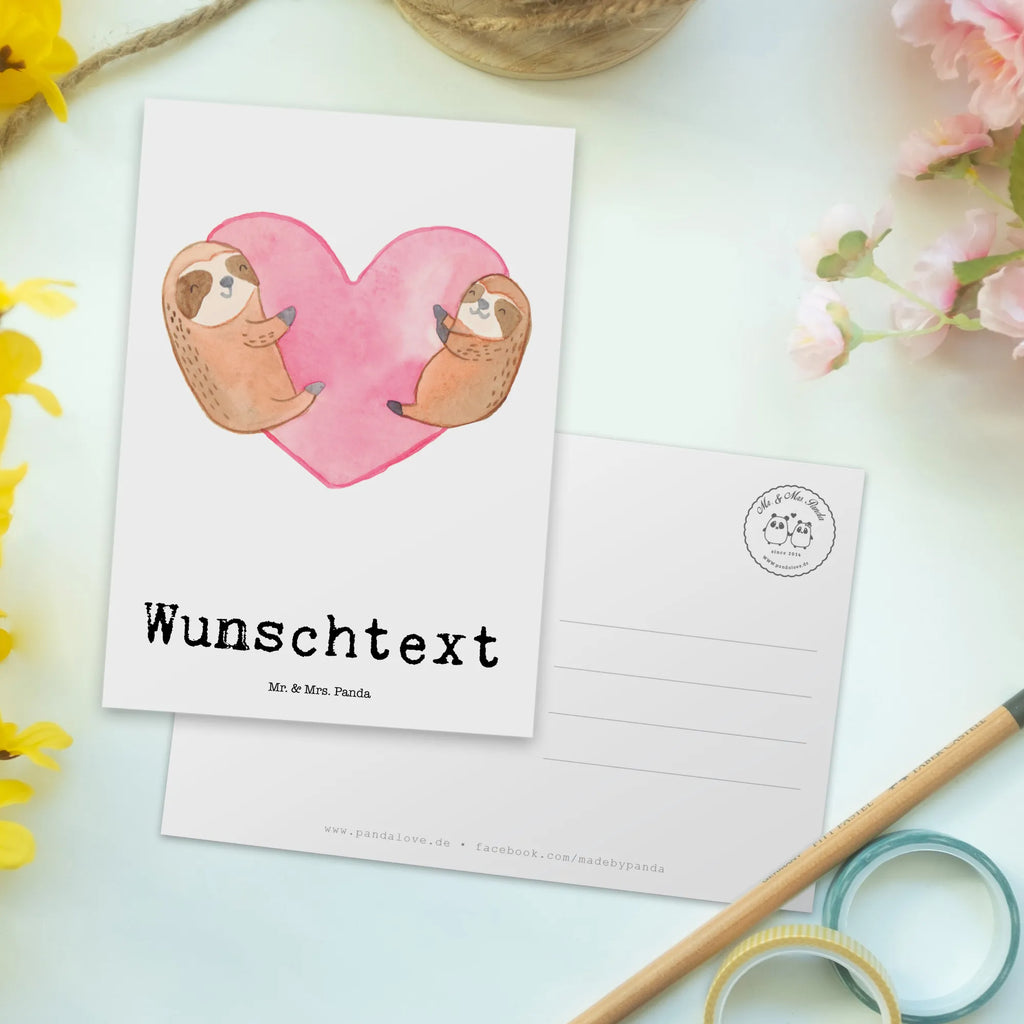 Personalisierte Postkarte Faultiere Herz Postkarte personalisierbar, Ansichtskarte mit Namen, Karte mit Wunschtext, Grußkarte mit Wunschtext, Postkarte bedrucken, Einladung mit Namen, Karte mit Namen, Grußkarte mit Namen, Geschenkkarte mit Namen, Postkarte mit Wunschtext, Postkarte mit Namen, Ansichtskarte mit Wunschtext, Geschenkkarte mit Wunschtext, Einladung mit Wunschtext, Liebe, Partner, Freund, Freundin, Ehemann, Ehefrau, Heiraten, Verlobung, Heiratsantrag, Liebesgeschenk, Jahrestag, Hocheitstag, Geschenk für Partner, Liebesbeweis, Geschenk für Frauen, Mitbringsel, Hochzeitstag, Geschenk für Freundin, Valentinstag, für Ehemann, für Männer