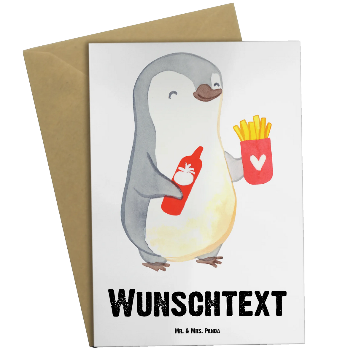 Personalisierte Grußkarte Pinguin Pommes Grußkarte personalisierbar, Personalisierte Karte, grußkarte personalisiert, individuelle grußkarte, Grußkarten Personalisiert, Personalisierte Klappkarte, Personalisierte Grußkarte, Freundin, Freund, Liebe, Liebesgeschenk, Jahrestag, Verlobung, Partner, Ehemann, Ehefrau, Heiraten, Heiratsantrag, Hocheitstag, für Ehemann, Geschenk für Freundin, Geschenk für Partner, Hochzeitstag, Valentinstag, Mitbringsel, Liebesbeweis, für Männer, Geschenk für Frauen