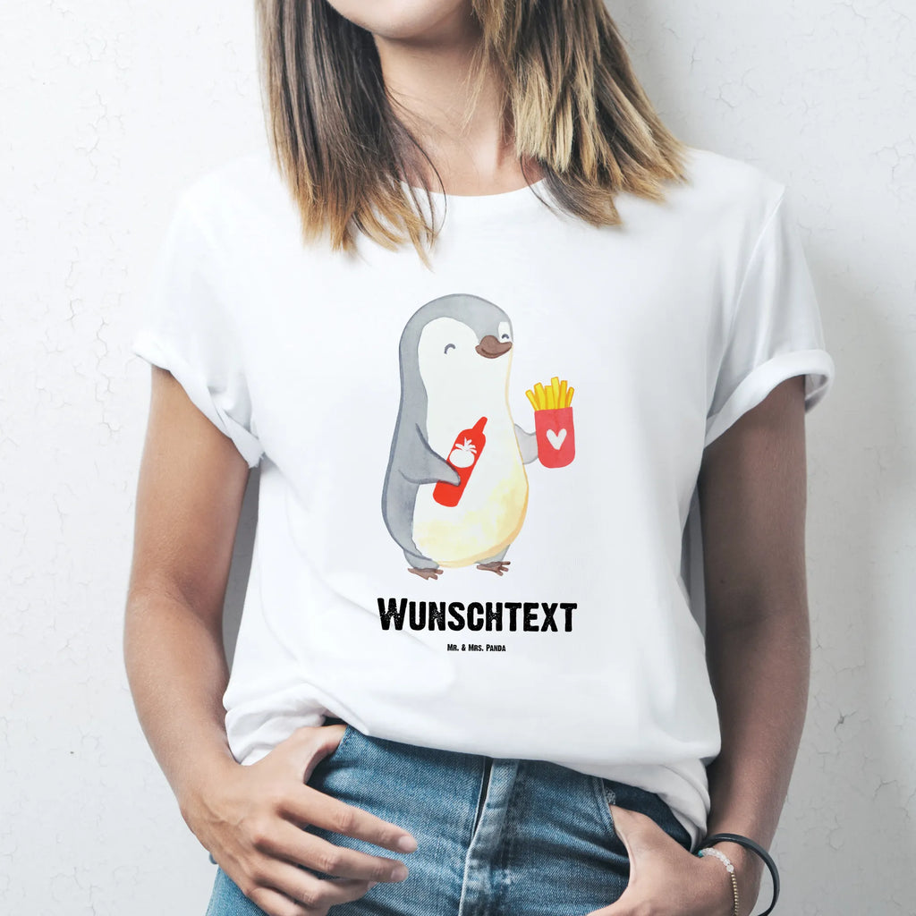 Rozmiar L Personalizowana koszulka pingwin frytki T-Shirt mit Namen, T-Shirt mit Aufruck, T-Shirt Personalisiert, Ehefrau, Hocheitstag, Heiratsantrag, Heiraten, Jahrestag, Verlobung, Liebesgeschenk, Liebe, Partner, Freundin, Ehemann, Freund, Geschenk für Partner, Mitbringsel, Liebesbeweis, Hochzeitstag, Geschenk für Freundin, Geschenk für Frauen, für Männer, für Ehemann, Valentinstag