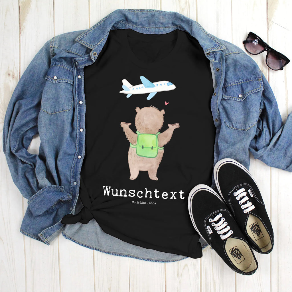 Rozmiar L Personalizowana koszulka niedźwiedź samolot T-Shirt mit Aufruck, T-Shirt mit Namen, T-Shirt Personalisiert, Ehefrau, Hocheitstag, Heiratsantrag, Heiraten, Jahrestag, Verlobung, Liebesgeschenk, Liebe, Partner, Freundin, Ehemann, Freund, Geschenk für Freundin, Valentinstag, Hochzeitstag, Geschenk für Partner, Geschenk für Frauen, für Ehemann, Liebesbeweis, für Männer, Mitbringsel