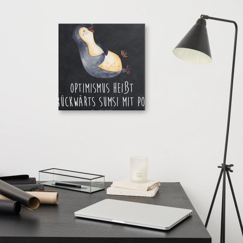 Canvas picture Penguin Laugh Dekoration, Kunstdruck, Bild, Wanddeko, Leinwand, Pinguin, Pinguine, lustiger Spruch, Lachen, Fröhlichkeit, Fröhlich, Optimismus, Humor