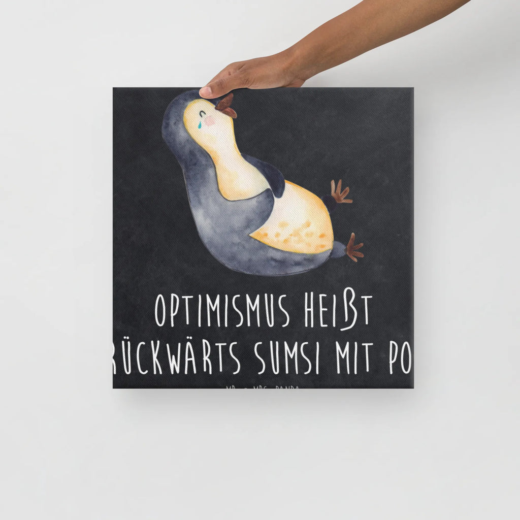 Canvas picture Penguin Laugh Dekoration, Kunstdruck, Bild, Wanddeko, Leinwand, Pinguin, Pinguine, lustiger Spruch, Lachen, Fröhlichkeit, Fröhlich, Optimismus, Humor