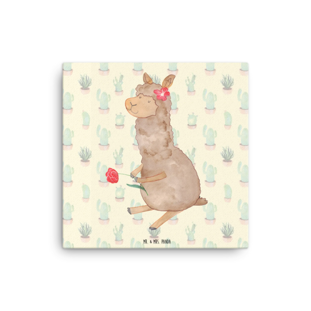 Canvas picture alpaca flower Kunstdruck, Leinwand, Lama, Alpaka, Alpaka Witz, Alpaka Spruch, Blume, Lamas, Alpaka Geschenk, Alpaka Dekoration, Alpaka Zitat, Motiv Alpaka, Alpaka Dekor