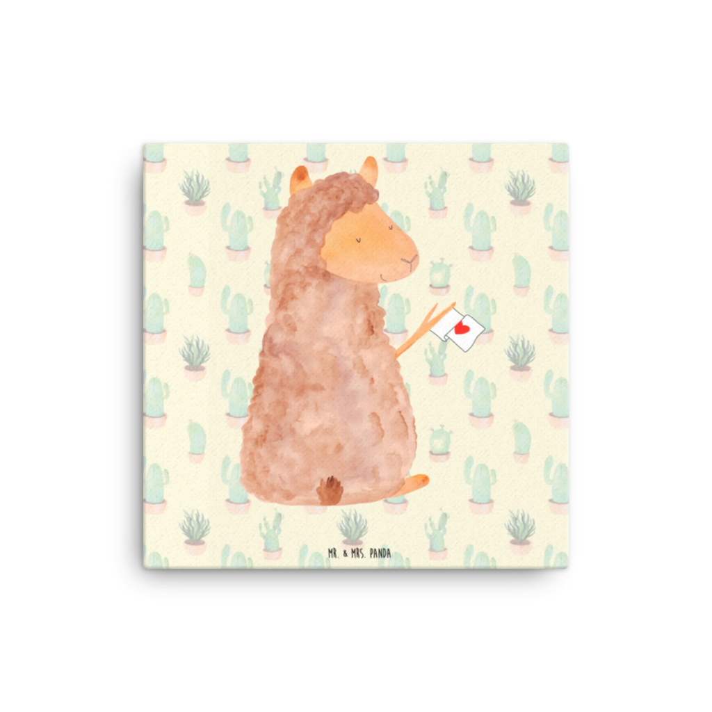 Leinwand Bild Alpaka Fahne Leinwand, Kunstdruck, Lama, Alpaka, Alpakas, Liebe, Lamas