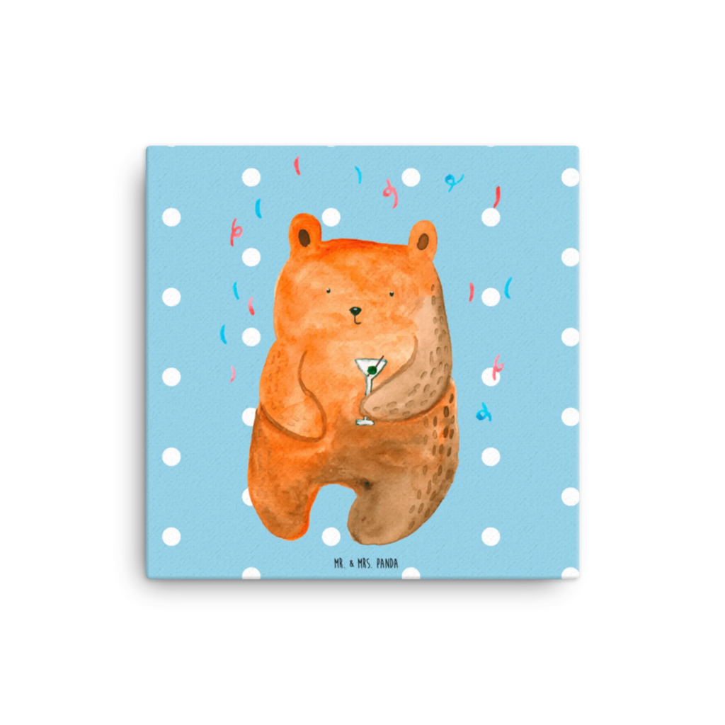 Canvas picture bear party Leinwand, Kunstdruck, Teddybär, Teddy, Bär, Lustig, Mitbringsel, Geburtstagsgeschenk, Abfeiern, Geschenk, Geburtstag, Party, Feiern, Gute Laune