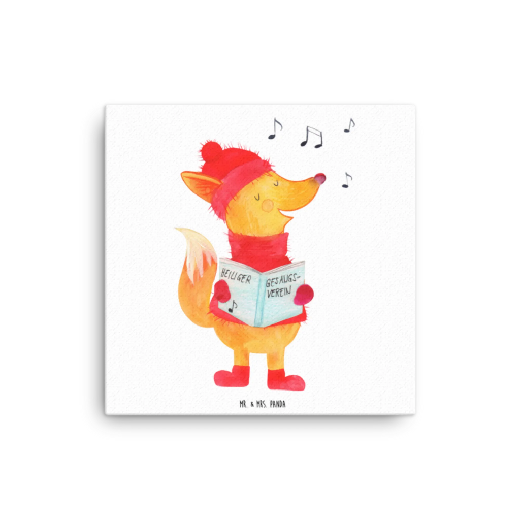 Canvas picture Fox Singer Kunstdruck, Leinwand, Weihnachtsdeko, Winter, Nikolaus, Advent, Heiligabend, Wintermotiv, Weihnachten, Singen, Füchse, Weihnachtslieder, Sänger, Geschenk Sänger, Fuchs