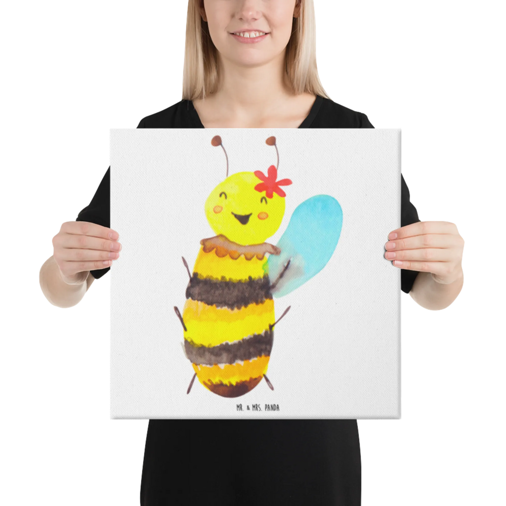 Canvas picture bee happy Kunstdruck, Leinwand, Hummel, Biene, Wespe