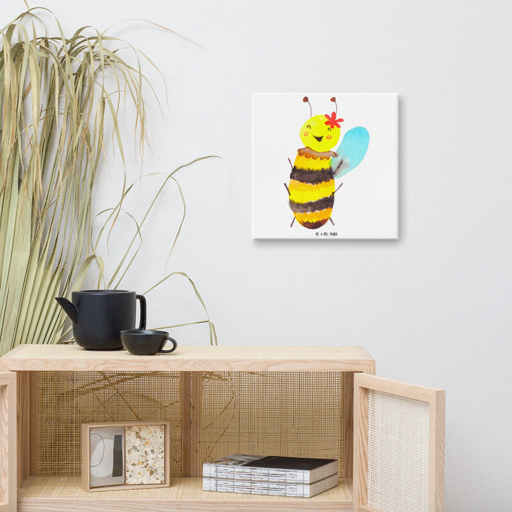 Canvas picture bee happy Kunstdruck, Leinwand, Hummel, Biene, Wespe