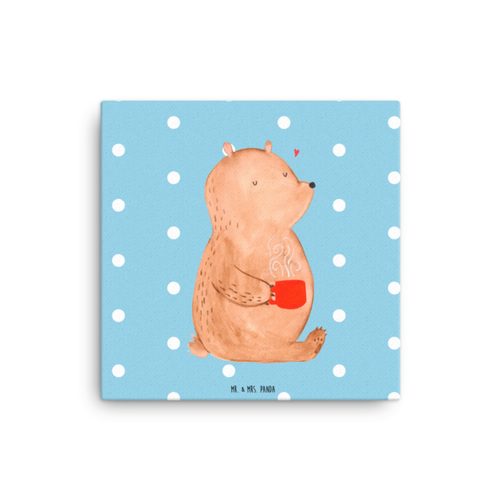 Canvas picture bear Coffee Bild, Kunstdruck, Leinwand, Dekoration, Wanddeko, Bär, Teddy, Teddybär, Bären, Morgenroutine, guten Morgen, Welt retten, Coffee, Kaffee, Motivation, Welt erobern