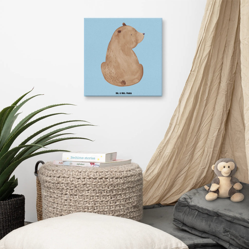 Canvas picture bear shoulder look Leinwand, Kunstdruck, Bär, Teddy, Teddybär, Weisheit, Weltansicht, Bären, Selbstachtung, Bärenliebe, Motivation