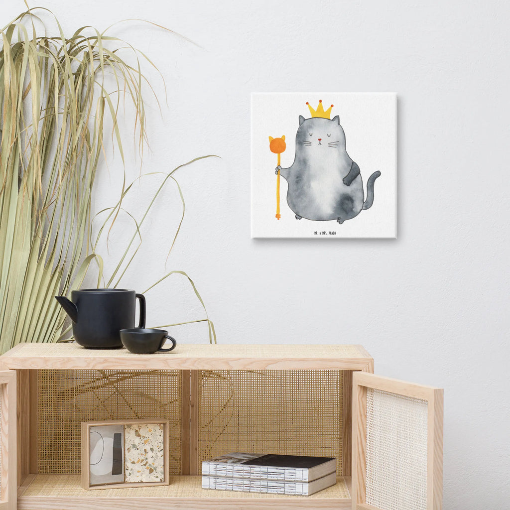 Canvas picture Cat king Leinwand, Kunstdruck, Katzenmotiv, Katzenfan, Katzendeko, Katzenfreund, Katzenliebhaber, Katzenprodukte, Katzenartikel, Katzenaccessoires, Katzensouvenirs, Katzenliebhaberprodukte, Katzenmotive, Katze, Kater, Haustier, Erste Eigenen Wohnung, Umzug, Cat, Cats, Wohnung, Mietze, Katzenbesitzerin, Katzen, König, Katzenhalter, Einzug, Mietzhaus, Königin, Familie, Queen