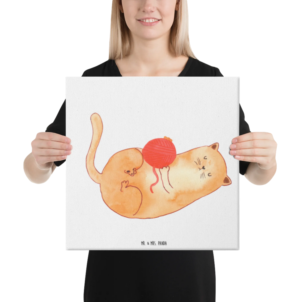 Canvas picture Cat Wool Kunstdruck, Leinwand, Katzenmotiv, Katzenfan, Katzendeko, Katzenfreund, Katzenliebhaber, Katzenprodukte, Katzenartikel, Katzenaccessoires, Katzensouvenirs, Katzenliebhaberprodukte, Katzenmotive, Katze, Katzenhalter, Haustier, Verspielt, Wolle, Cats, Spiel, Mietze, Katzen, Wollknäuel, Katzenbesitzerin, Spielen, Kater, Cat