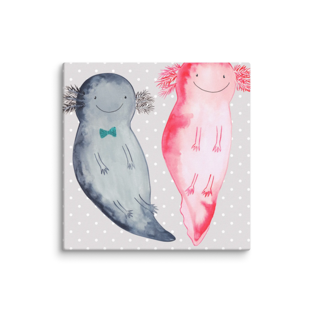 Leinwand Bild Axolotl Axel+Lotte Kunstdruck, Leinwand, Molch, Axolotl, Große Liebe, Verlobter, Freund, Lurch, Lurche, Ehemann, Axolot, Valentinstag, Schwanzlurch, Liebesbeweis, Jahrestag, Liebe
