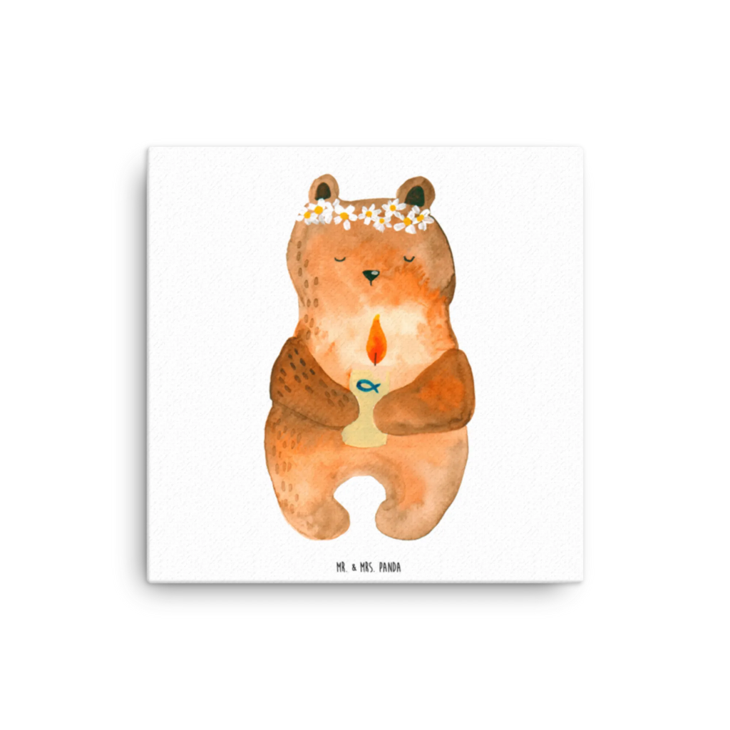 Canvas picture bear communion Leinwand, Kunstdruck, Dekoration, Wanddeko, Bild, Bär, Teddy, Teddybär, katholisch, Kommunion, Taufkerze, Gottes Segen