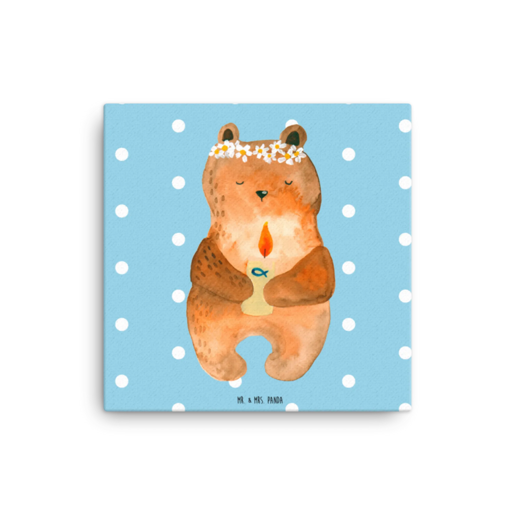Canvas picture bear communion Leinwand, Kunstdruck, Dekoration, Wanddeko, Bild, Bär, Teddy, Teddybär, katholisch, Kommunion, Taufkerze, Gottes Segen