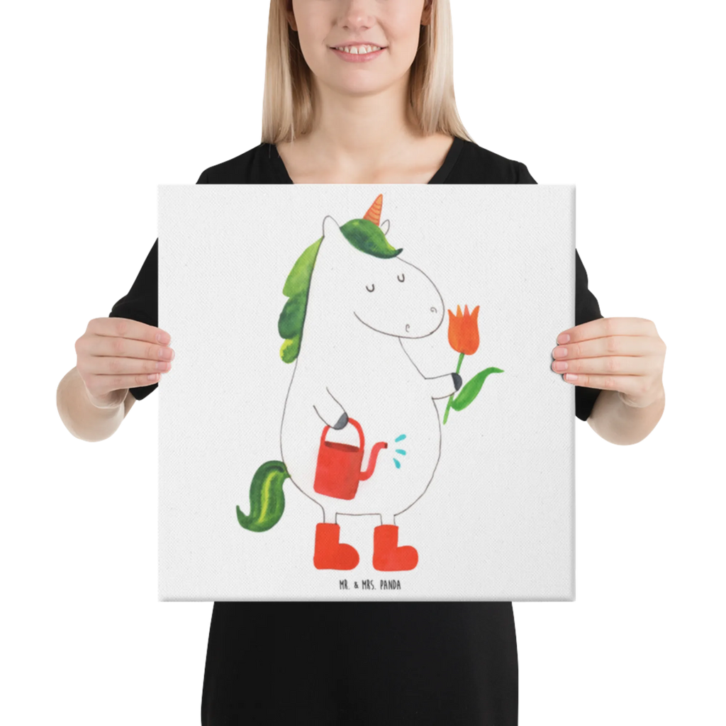 Leinwand Bild Einhorn Gärtner Leinwand, Bild, Kunstdruck, Wanddeko, Dekoration, Einhorn, Einhörner, Einhorn Deko, Unicorn, Luftballon, Gießkanne, Giesskanne, Lebenslust, Freude, Blume, Freundin, Garten, Stiefel