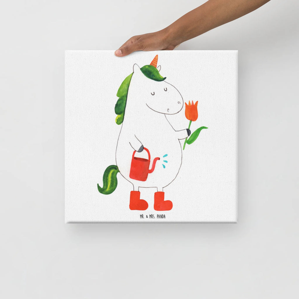 Leinwand Bild Einhorn Gärtner Leinwand, Bild, Kunstdruck, Wanddeko, Dekoration, Einhorn, Einhörner, Einhorn Deko, Unicorn, Luftballon, Gießkanne, Giesskanne, Lebenslust, Freude, Blume, Freundin, Garten, Stiefel