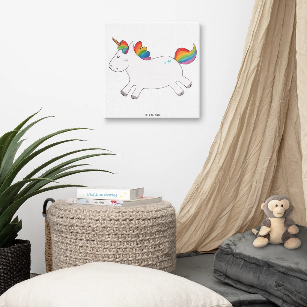 Leinwand Bild Einhorn Happy Wanddeko, Dekoration, Leinwand, Kunstdruck, Bild, Einhorn, Einhörner, Einhorn Deko, Unicorn, witzig, Lachen, Spaß, spannend, glücklich, Lächeln, Lebensfreude, Freude, fröhlich