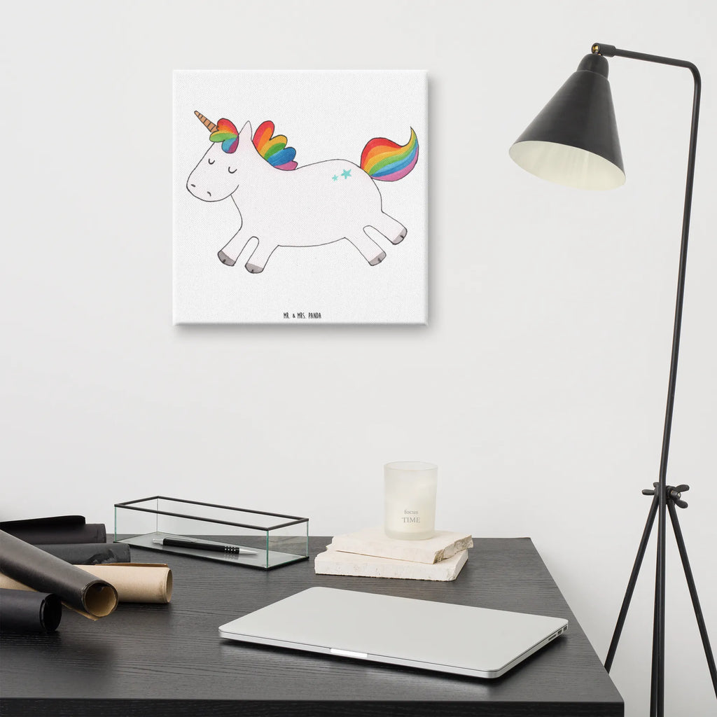 Leinwand Bild Einhorn Happy Wanddeko, Dekoration, Leinwand, Kunstdruck, Bild, Einhorn, Einhörner, Einhorn Deko, Unicorn, witzig, Lachen, Spaß, spannend, glücklich, Lächeln, Lebensfreude, Freude, fröhlich