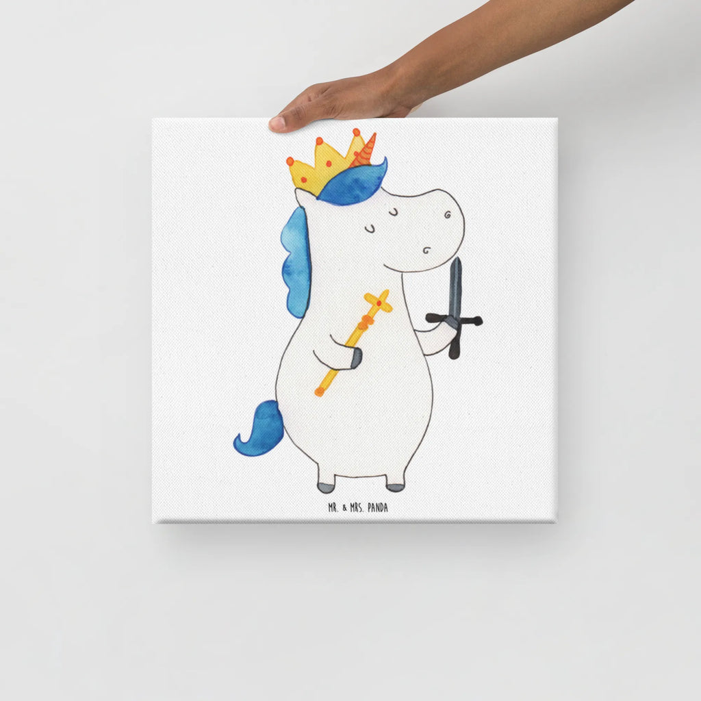 Canvas picture unicorn king with sword Bild, Wanddeko, Dekoration, Kunstdruck, Leinwand, Einhorn, Einhörner, Einhorn Deko, Unicorn, Ritter, Mittelalter, König