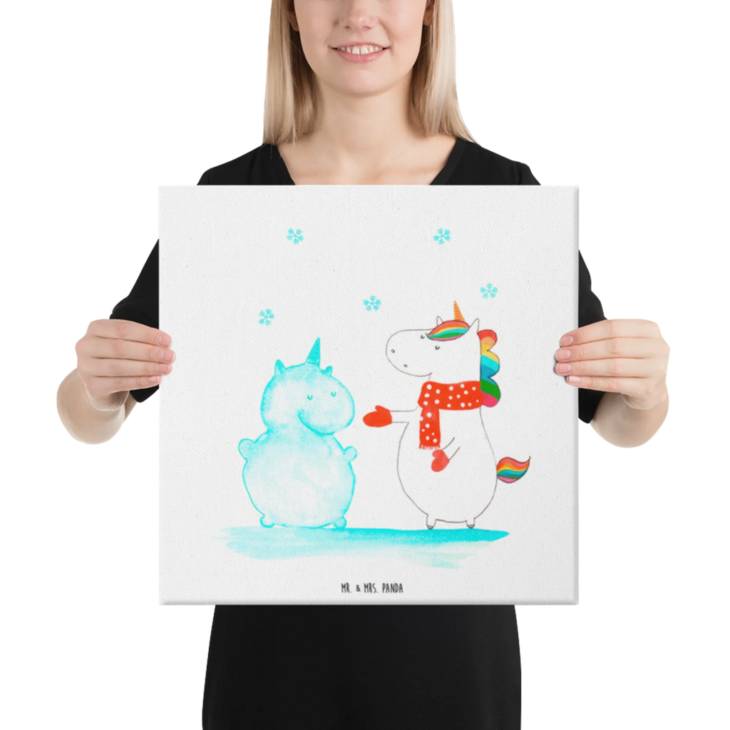 Canvas picture unicorn snowman Leinwand, Bild, Kunstdruck, Wanddeko, Dekoration, Einhorn, Einhörner, Einhorn Deko, Unicorn, Schneemann, Winter, Schnee, Kuchen, Weihnachten, kalt, Mütze, Handschuhe, X-Mas