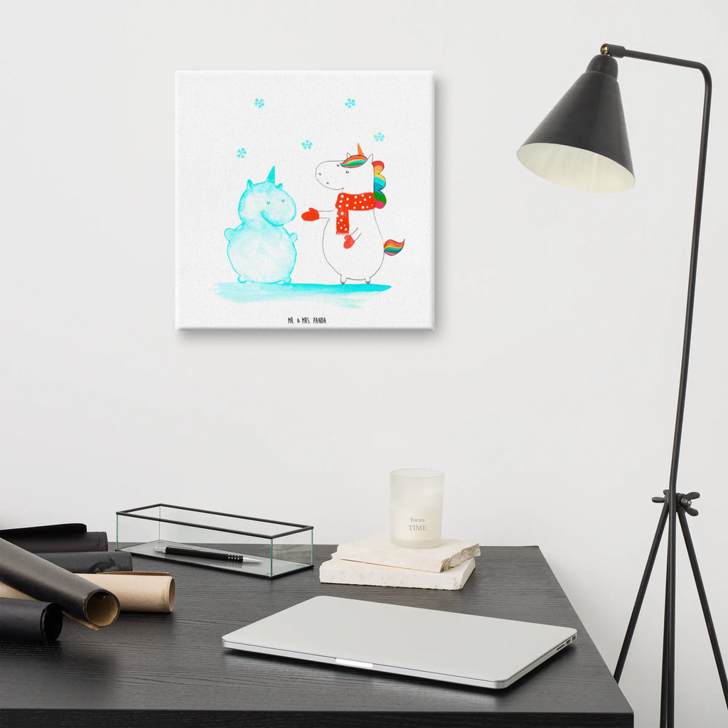 Canvas picture unicorn snowman Leinwand, Bild, Kunstdruck, Wanddeko, Dekoration, Einhorn, Einhörner, Einhorn Deko, Unicorn, Schneemann, Winter, Schnee, Kuchen, Weihnachten, kalt, Mütze, Handschuhe, X-Mas