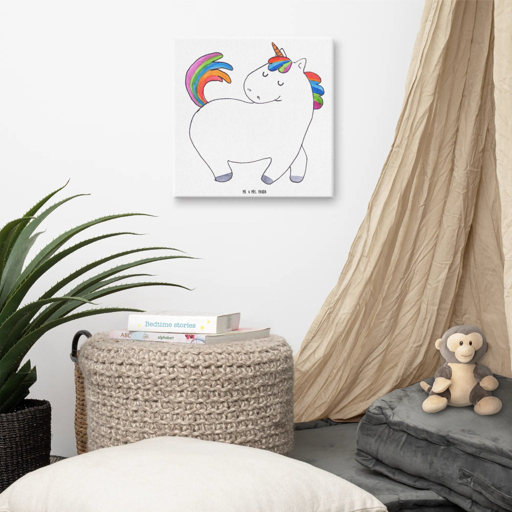 Leinwand Bild Einhorn stolzierend Leinwand, Kunstdruck, Unicorn, Einhorn, Einhorn Deko, Einhörner, Reiter, Geschenk, Freundin, Pferd, Anders, Stolz, Bunt, Reiten