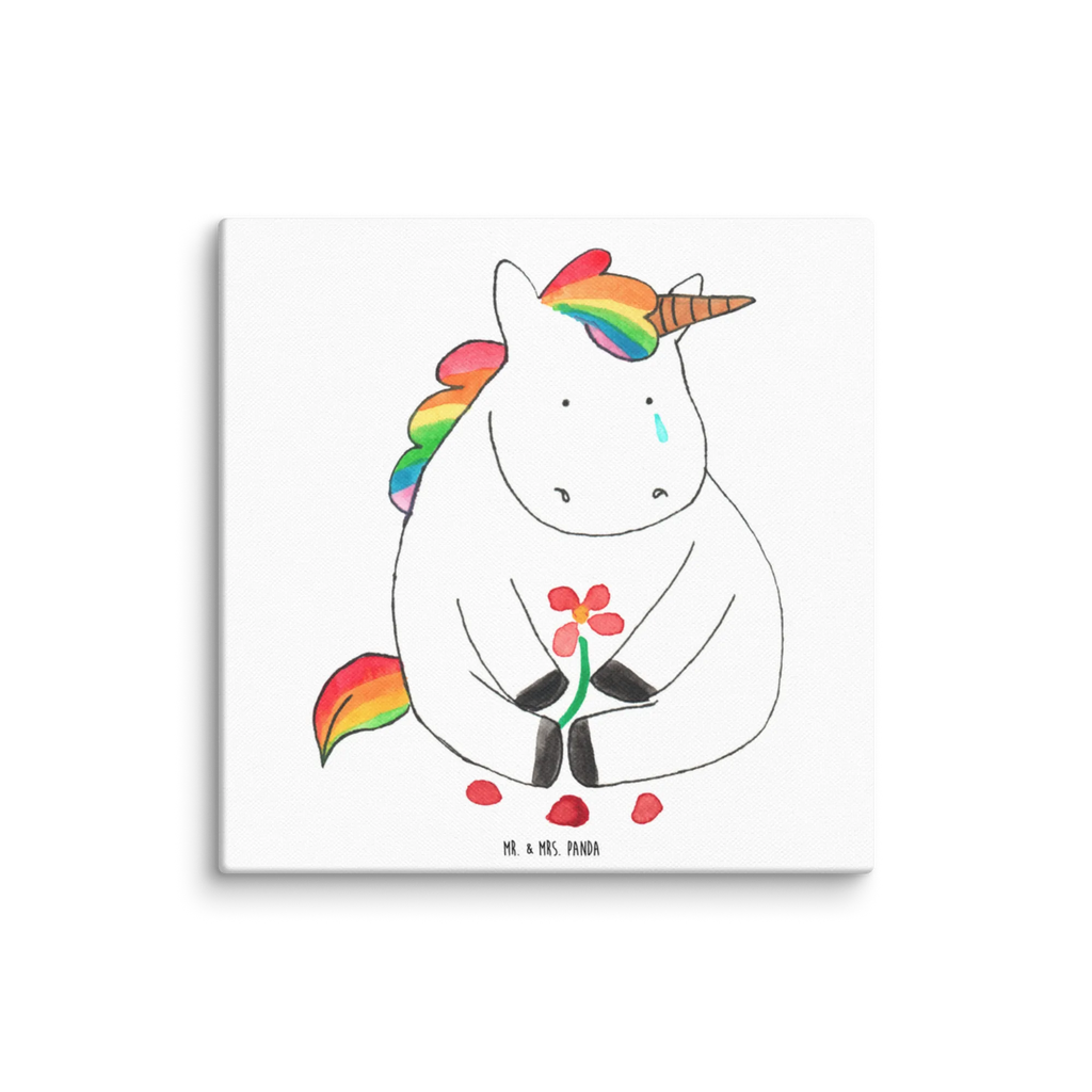 Canvas picture unicorn Sad Leinwand, Bild, Kunstdruck, Wanddeko, Dekoration, Einhorn, Einhörner, Einhorn Deko, Unicorn, Glitzer, Trösten. Freundschaft, Freunde, Liebe, Trauer, Grußkarte, Blume