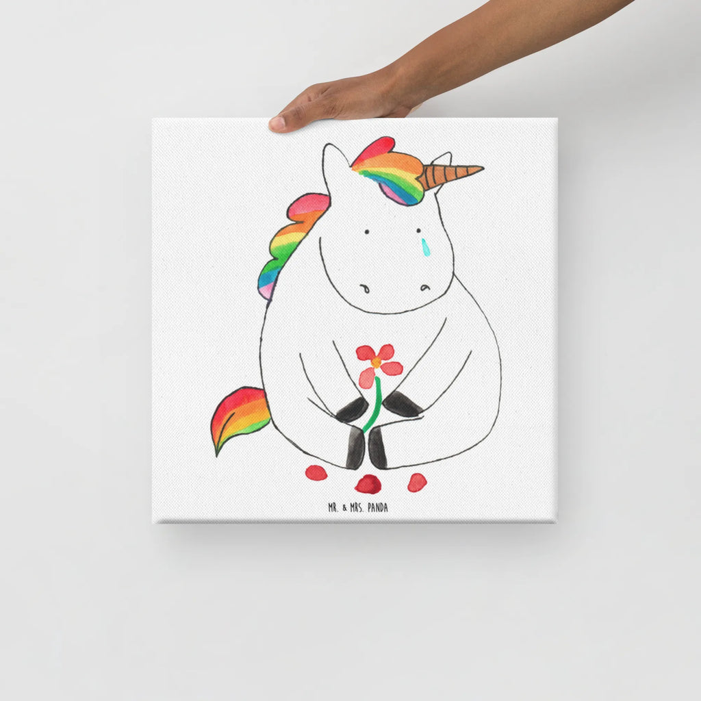 Canvas picture unicorn Sad Leinwand, Bild, Kunstdruck, Wanddeko, Dekoration, Einhorn, Einhörner, Einhorn Deko, Unicorn, Glitzer, Trösten. Freundschaft, Freunde, Liebe, Trauer, Grußkarte, Blume