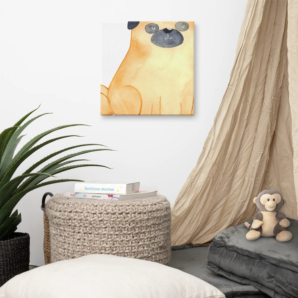 Leinwand Bild Mops Kunstdruck, Leinwand, Hunderasse, Hundebesitzer, Sprüche, Hundemotiv, Haustier, Tierliebhaber, Hund, Liebe, Mops, Hundeliebe