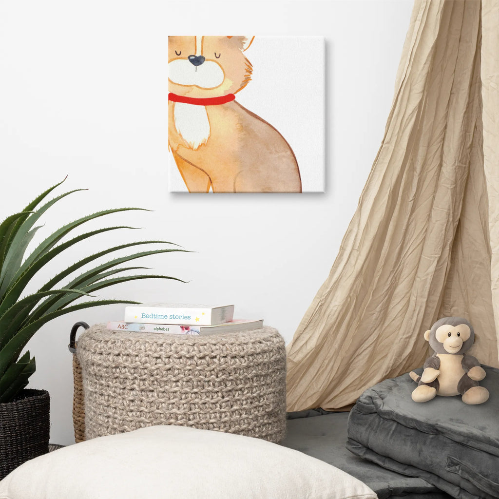 Canvas picture Dog Luck Leinwand, Bild, Wanddeko, Kunstdruck, Sprüche, Hund, Hunderasse, Hundebesitzer, Hundemotiv, Haustier, Tierliebhaber, Hundeliebe, Hundemama, Corgie, Spruch, Liebe