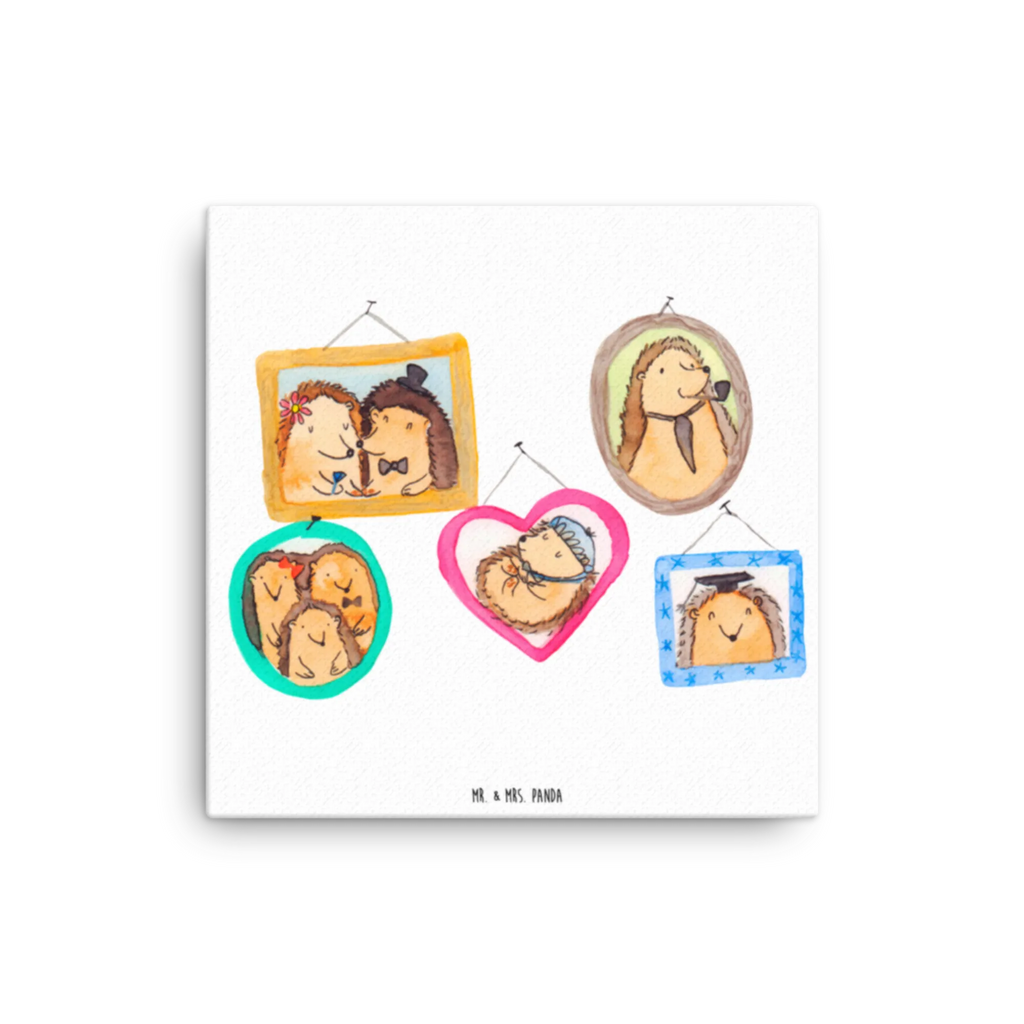 Canvas picture Hedgehog family Kunstdruck, Leinwand, Vatertag, Schwester, Muttertag, Bruder, Papa, Mama, Oma, Opa, Familie, Igel, Zusammenhalt, Liebe, Bilder, Glück