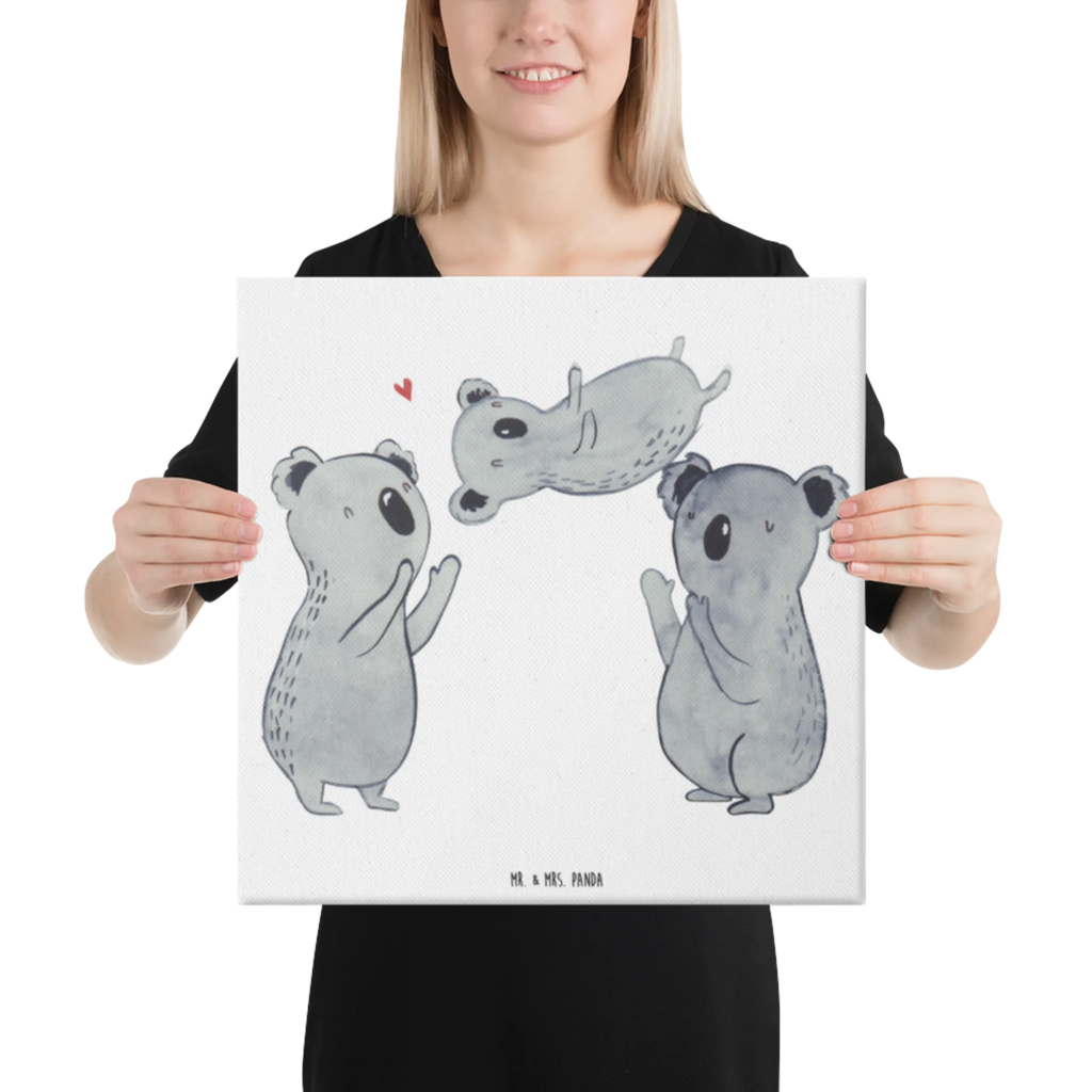 Canvas picture koalas Celebrate Dekoration, Leinwand, Bild, Wanddeko, Kunstdruck, Geburtstag, Geburtstagsgeschenk, Geschenk, Eltern, Familie, Liebe, Koala, Herz, Kind