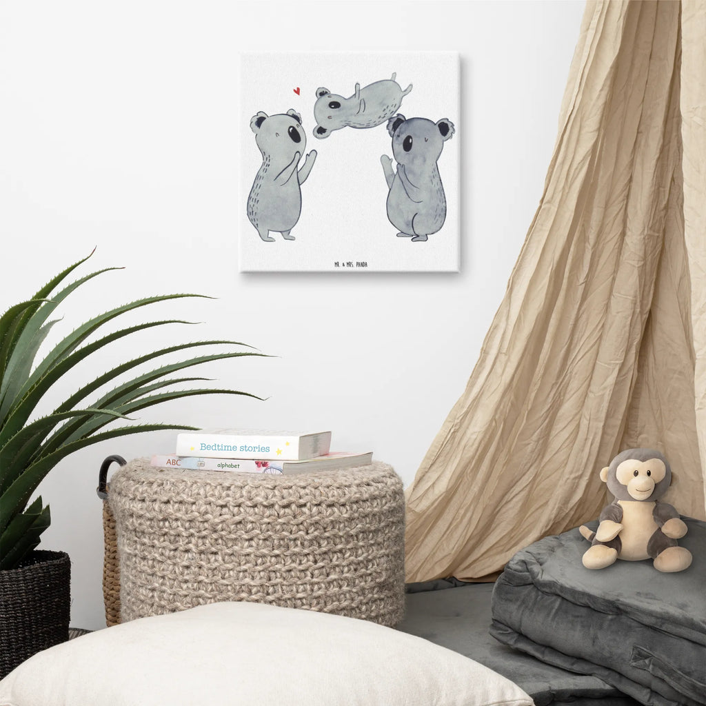 Canvas picture koalas Celebrate Dekoration, Leinwand, Bild, Wanddeko, Kunstdruck, Geburtstag, Geburtstagsgeschenk, Geschenk, Eltern, Familie, Liebe, Koala, Herz, Kind