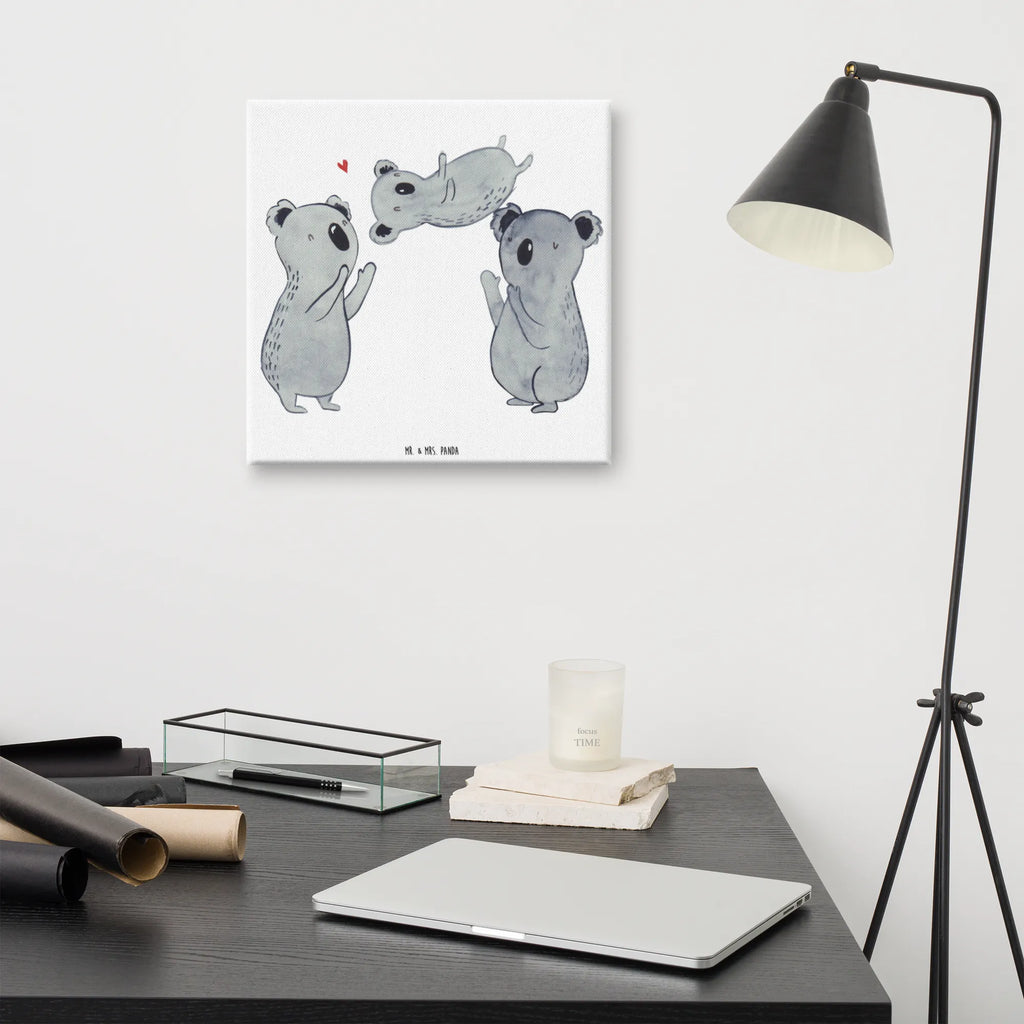 Canvas picture koalas Celebrate Dekoration, Leinwand, Bild, Wanddeko, Kunstdruck, Geburtstag, Geburtstagsgeschenk, Geschenk, Eltern, Familie, Liebe, Koala, Herz, Kind