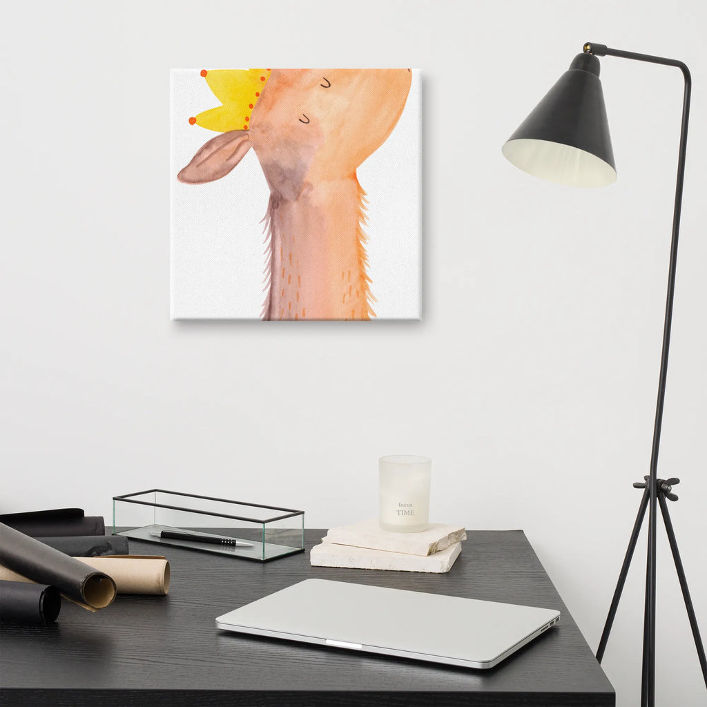 Canvas picture llama head king Leinwand, Kunstdruck, Lama, Alpaka, Abi, Mama, Abitur, Königin, Papa, König, Büro Kollege, Kollegin, Vorgesetzter, Chef, Lamas, Freundin