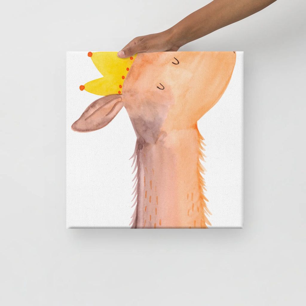 Canvas picture llama head king Leinwand, Kunstdruck, Lama, Alpaka, Abi, Mama, Abitur, Königin, Papa, König, Büro Kollege, Kollegin, Vorgesetzter, Chef, Lamas, Freundin