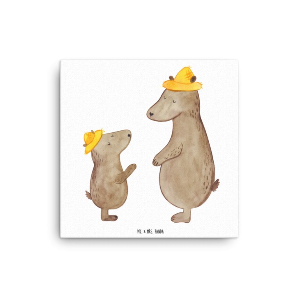 Leinwand Bild Bären mit Hut Kunstdruck, Leinwand, Vatertag, Schwester, Muttertag, Bruder, Papa, Mama, Oma, Opa, Familie, Papi, Dad, Lieblingsmensch, Vorbild, Vater-Sohn, Vater, Sohn, Bären, Kind, Söhne, Bär, Kinder, Paps, Family, Daddy