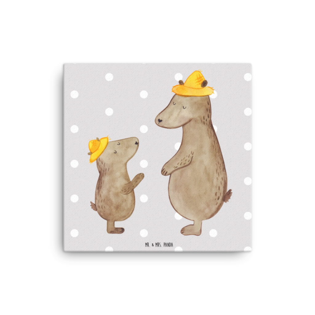 Leinwand Bild Bären mit Hut Kunstdruck, Leinwand, Vatertag, Schwester, Muttertag, Bruder, Papa, Mama, Oma, Opa, Familie, Papi, Dad, Lieblingsmensch, Vorbild, Vater-Sohn, Vater, Sohn, Bären, Kind, Söhne, Bär, Kinder, Paps, Family, Daddy