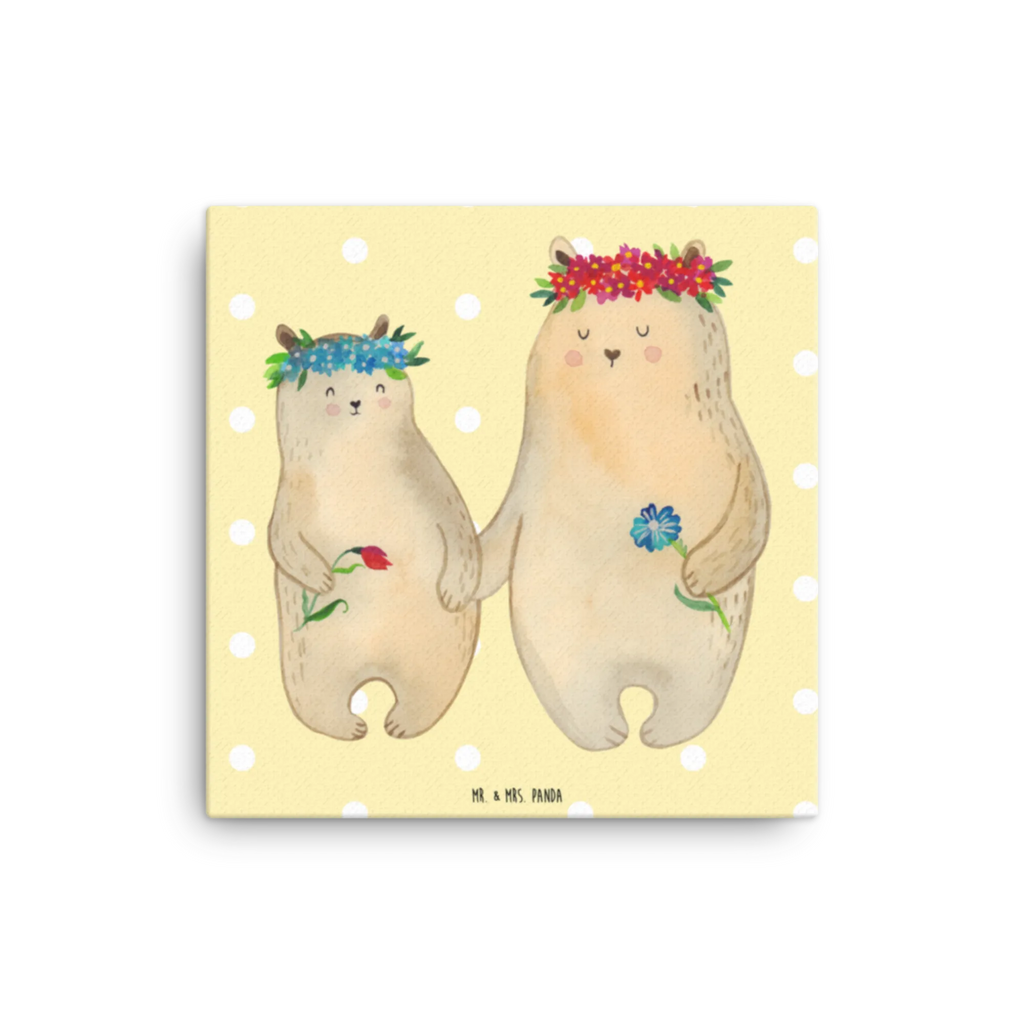 Canvas picture Bears with flower crown Kunstdruck, Bild, Leinwand, Wanddeko, Mama, Schwester, Opa, Bruder, Vatertag, Oma, Muttertag, Familie, Papa, Vorbild, Lieblingsmensch, beste Mutter, Kind, Bären, weltbeste Mama, Bär, Geschenk Mama. Muttertag, Lieblingsmama, Mutti, Tochter, Töchter, Mami, Mutter, Family, Kinder