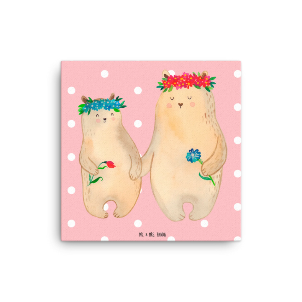 Canvas picture Bears with flower crown Kunstdruck, Bild, Leinwand, Wanddeko, Mama, Schwester, Opa, Bruder, Vatertag, Oma, Muttertag, Familie, Papa, Vorbild, Lieblingsmensch, beste Mutter, Kind, Bären, weltbeste Mama, Bär, Geschenk Mama. Muttertag, Lieblingsmama, Mutti, Tochter, Töchter, Mami, Mutter, Family, Kinder