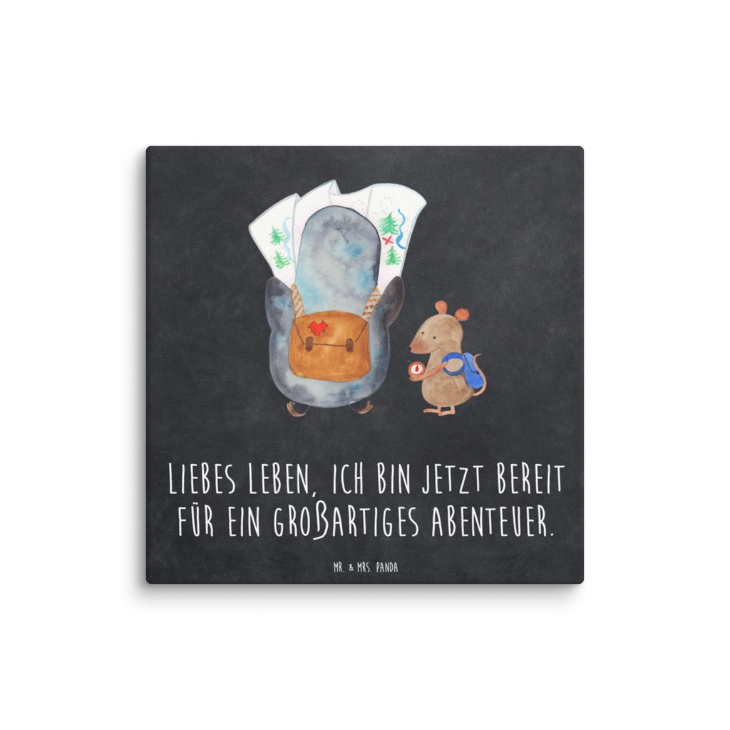 Leinwand Bild Pinguin & Maus Wanderer Kunstdruck, Leinwand, Pinguin, Wanderlust, Pinguine, Abenteuer, Wandern, Roadtrip, Ausflug, Abenteurer