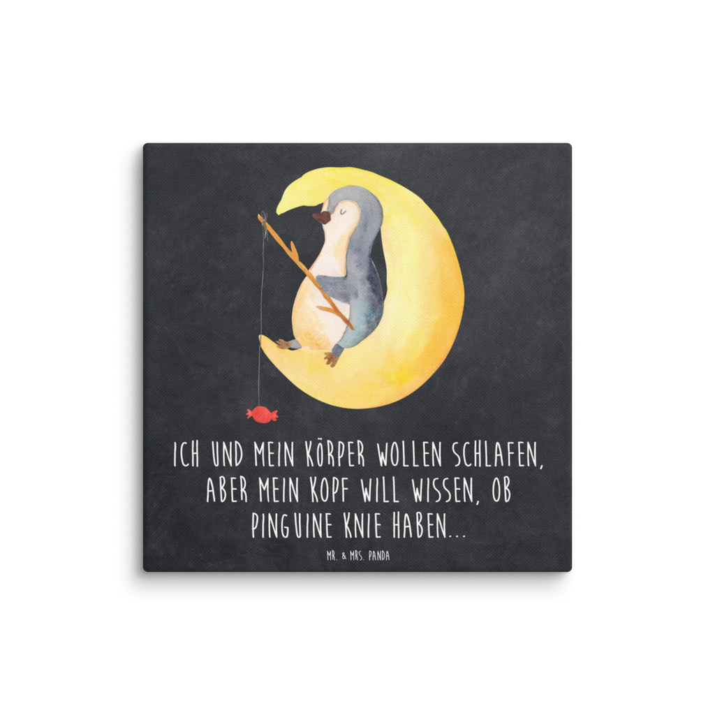 Canvas picture Penguin moon Kunstdruck, Leinwand, Pinguin, Nachtruhe, Gästezimmer, Schlafzimmer, Einschlafen, schlafen, Schlafstörungen, Pinguine, Spruch