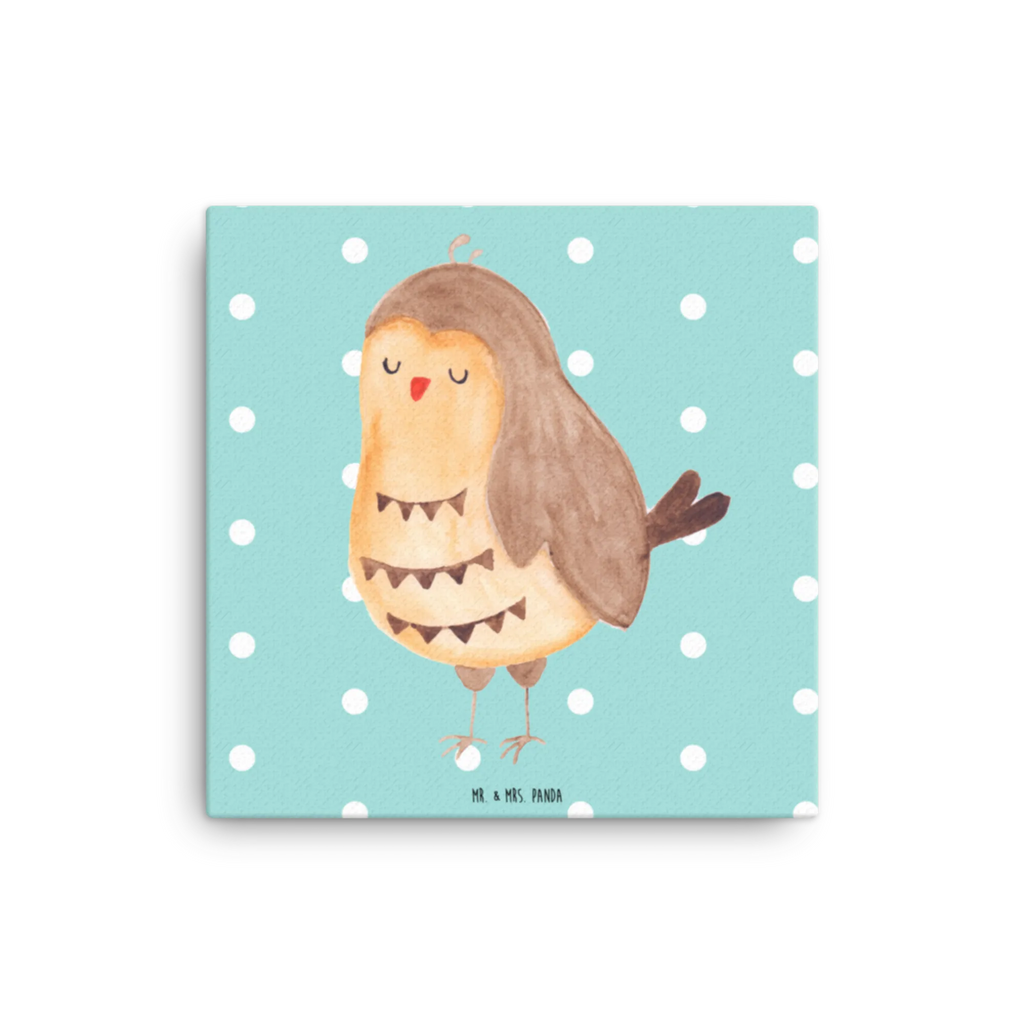 Canvas picture Owl Satisfied Leinwand, Kunstdruck, Eule, Owl, Wortspiel Lustig, Eule Deko, Geschenk Hochzeitstag, Eule Spruch, Romantisch, Liebe Spruch, Spruch schön